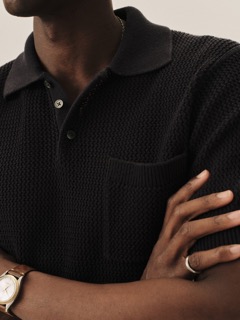 Dark Navy Riviera Cotton Polo