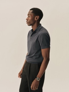 Faded Indigo Como Cashmere Polo